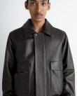 画像2: 【LEMAIRE(ルメール)】LEATHER BLOUSON/ CHARRED OAK