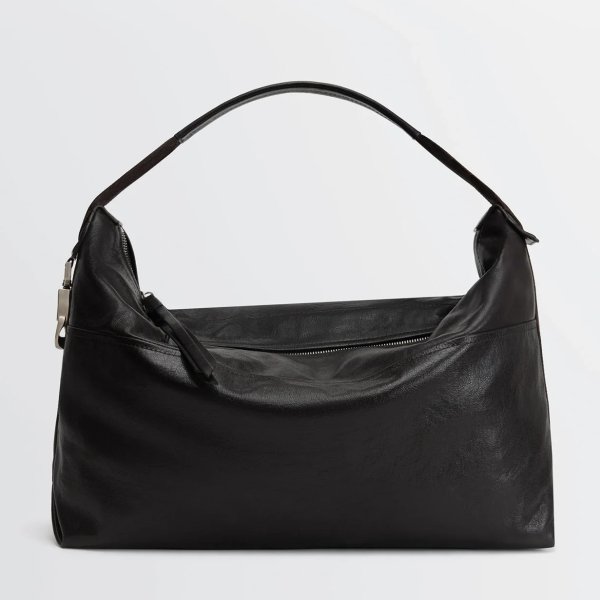 画像1: 【LEMAIRE(ルメール)】BERLINGOT HOBO BAG PAPER LUX LEATHER/ Dark chocolate
