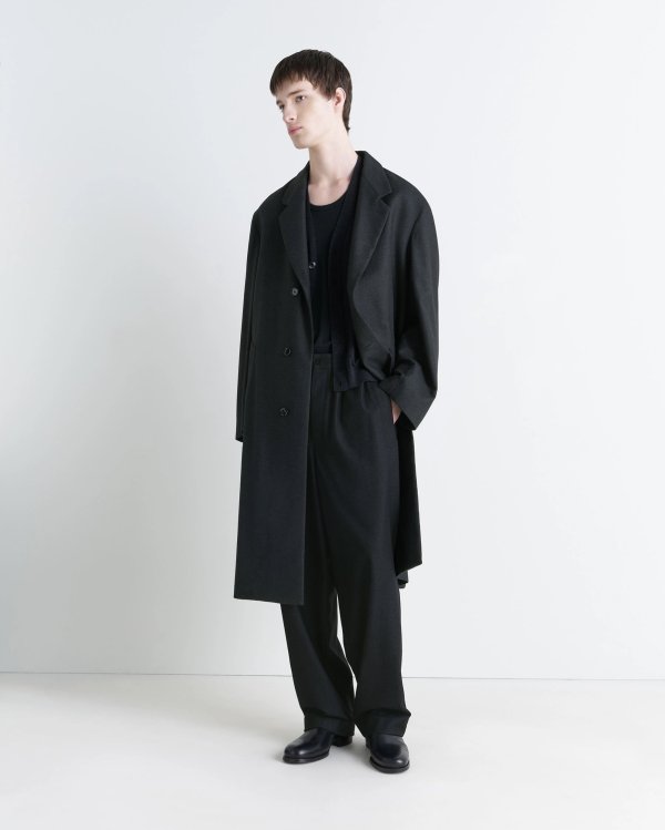 画像2: 【LEMAIRE(ルメール)】SOFT CHESTERFIELD COAT/ ANTHRACITE×GREY