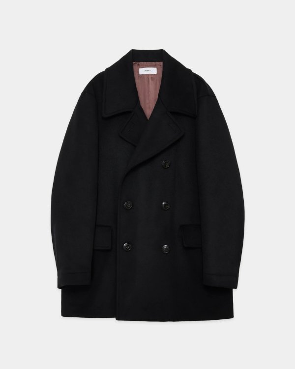 画像2: 【marka(マーカ)】Wool Silk Cashmere Beaver Bridge Coat　”Black”