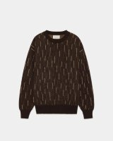 画像: 【MARKAWARE(マーカウェア)】Natural Colar Alpaca Rain Drop Pattern Jumpe　”natural brown mix”