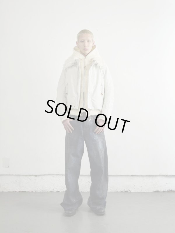 画像2: 【NVRFRGT(ネヴァーフォーゲット)】3D TWISTED WIDE LEG 5P PANTS   "LUSTER COATED DARK INDIGO"