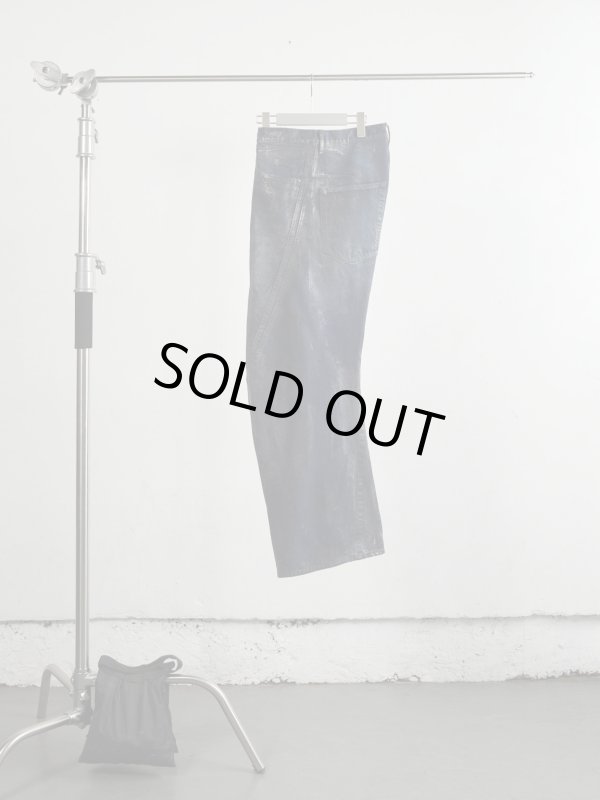 画像1: 【NVRFRGT(ネヴァーフォーゲット)】3D TWISTED WIDE LEG 5P PANTS   "LUSTER COATED DARK INDIGO"