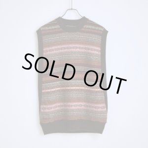 画像: 【BISOWN(ビソウン)】CASHMERE FAIRISLE MIDDLEVEST/ BROWN MIX