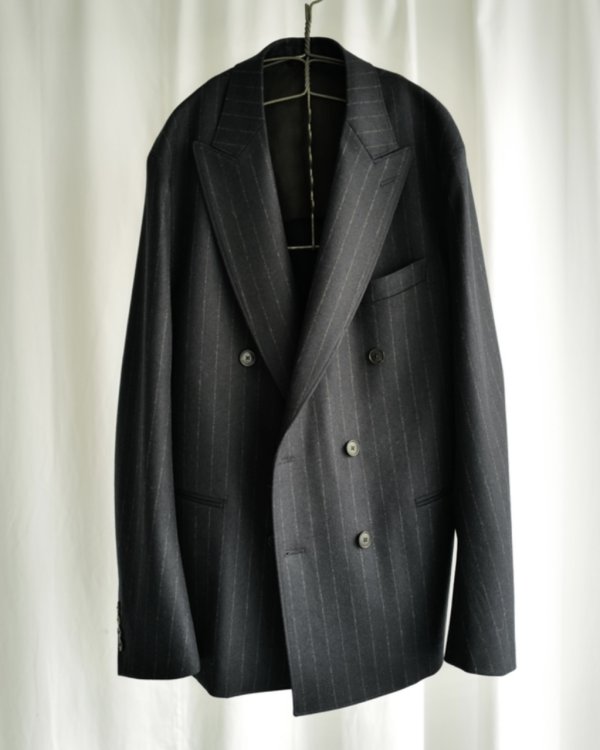 画像1: 【HEUGN(ユーゲン)】“Adam” WIDE STRIPE 6B - Navy