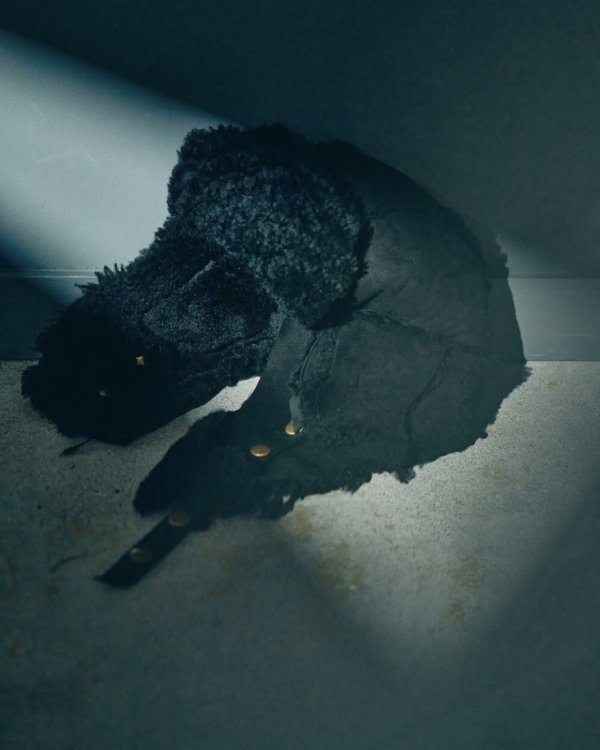 画像1: 【GOOD KARMA DEVELOPMENT(グッドカルマディベロップメント)】MOUTON BOMBER CAP"MOORE"/BLACK