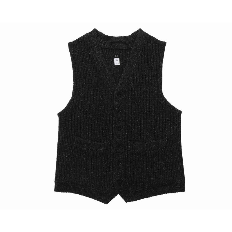 【Taiga Takahashi(タイガタカハシ)】Lot.504 KNITTED VEST/ Black