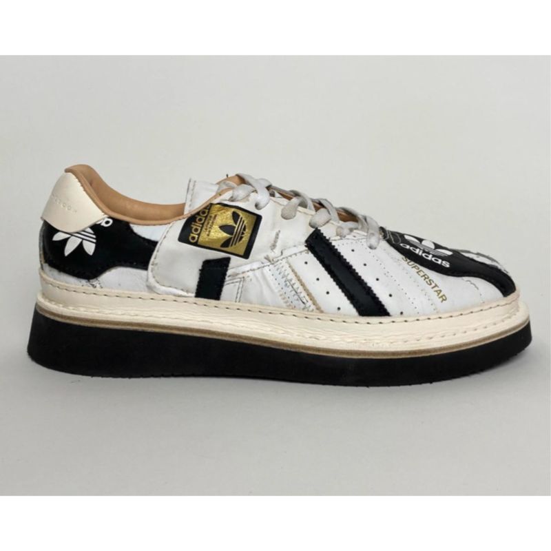 PETERSON STOOP（ピーターソンストゥープ）】OR43/ Patchwork Superstar white straight black  vibram - VELVET