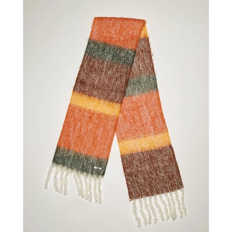 KHOKI(コッキ)】Color-block scarf/ Orange - VELVET
