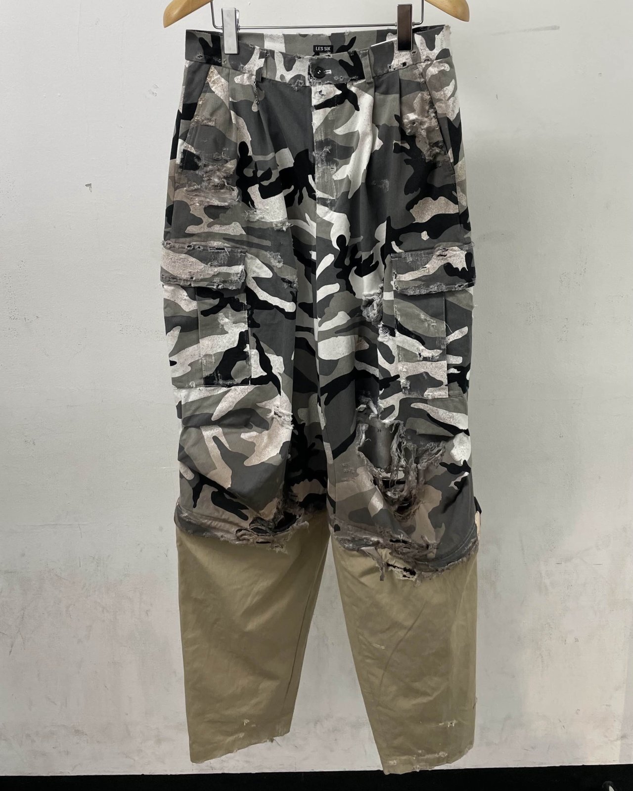 LES SIX(レシス)】EXPLODED Sand People Cargo / Snowcamo×Khaki - VELVET